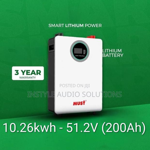 Must 10.26kwh - 51.2v Lithium Ion Lifepo4 Solar Battery 6000 Cycle