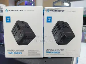 Powerology Universal Multi-Port Travel Charger With 45w Power Delivery