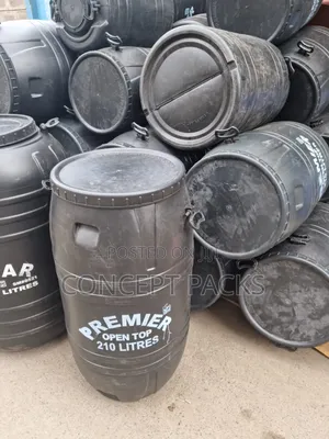 210 Litres Open Top Tank Black