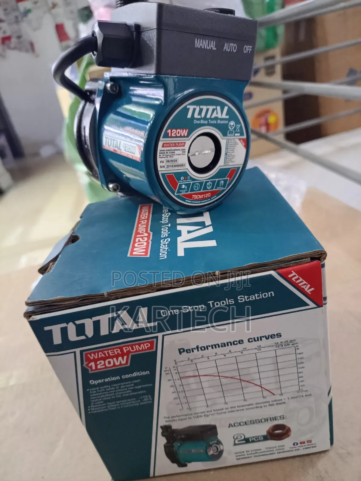 Total Tscm120 Manual/ Auto Circulating Water Pump