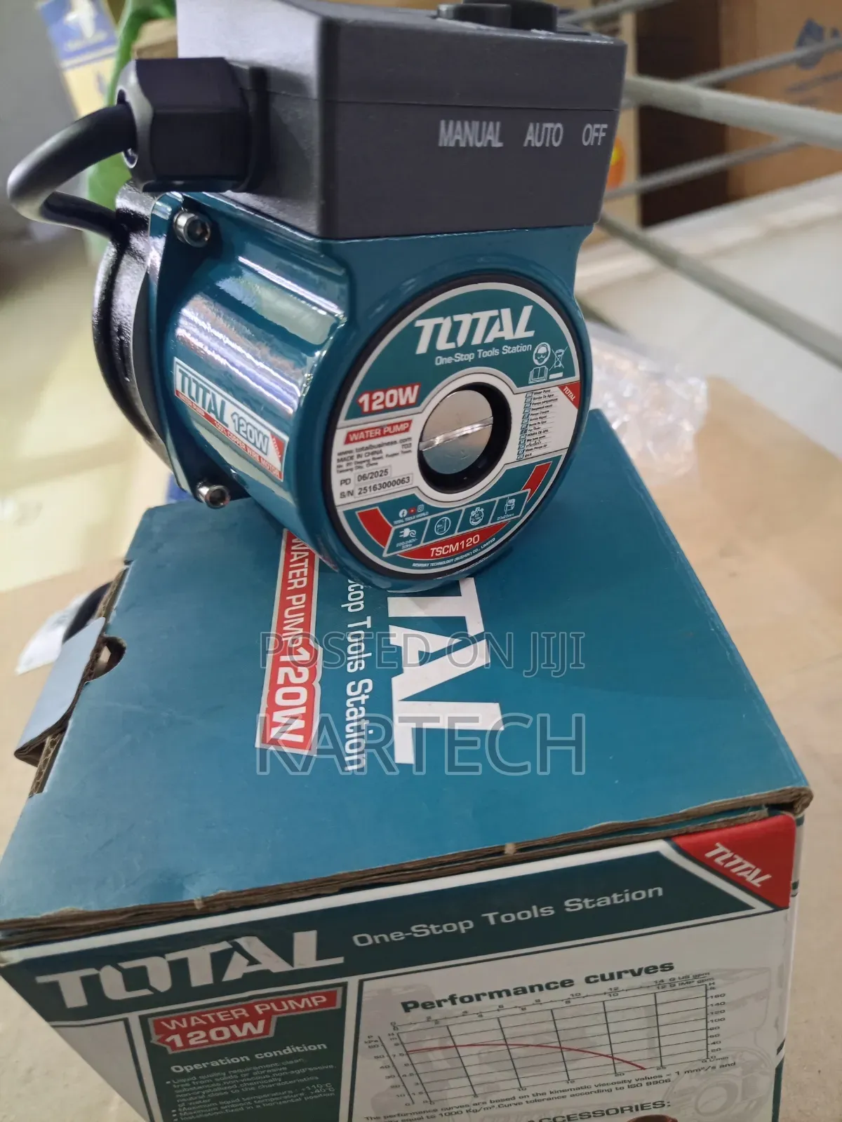 Total Tscm120 Manual/Auto 120 Watts Circulating Water Pump