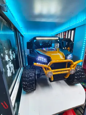 Kids Electric Car Orange Jeep 12v