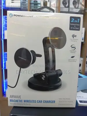 Powerology Airwave Magnetic Wireless Car Charger 360° Adjustable View