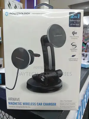 Powerology Airwave Magnetic Wireless Car Charger 360° Adjustable View