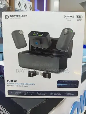The Powerology Pure Q1 Ai Noise-Cancelling Microphone.