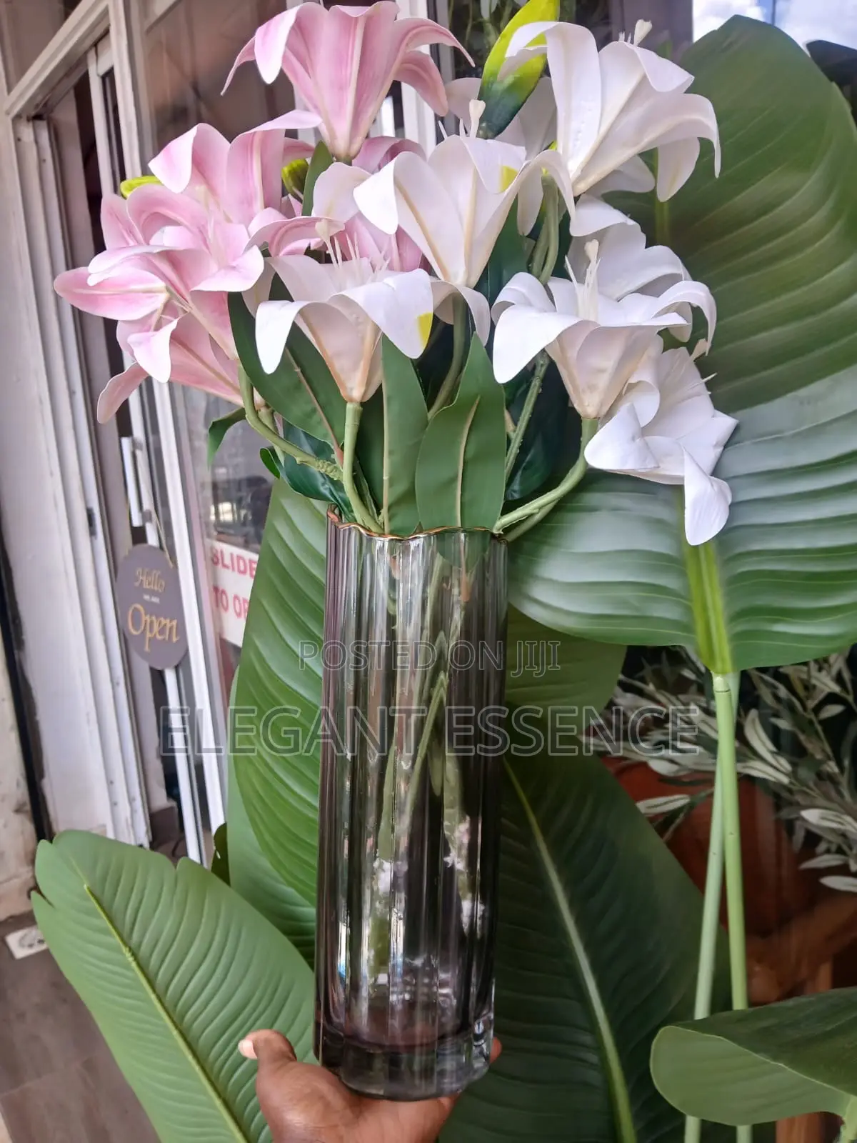 Nordic Decorative Glass Vase- Size : 28cm