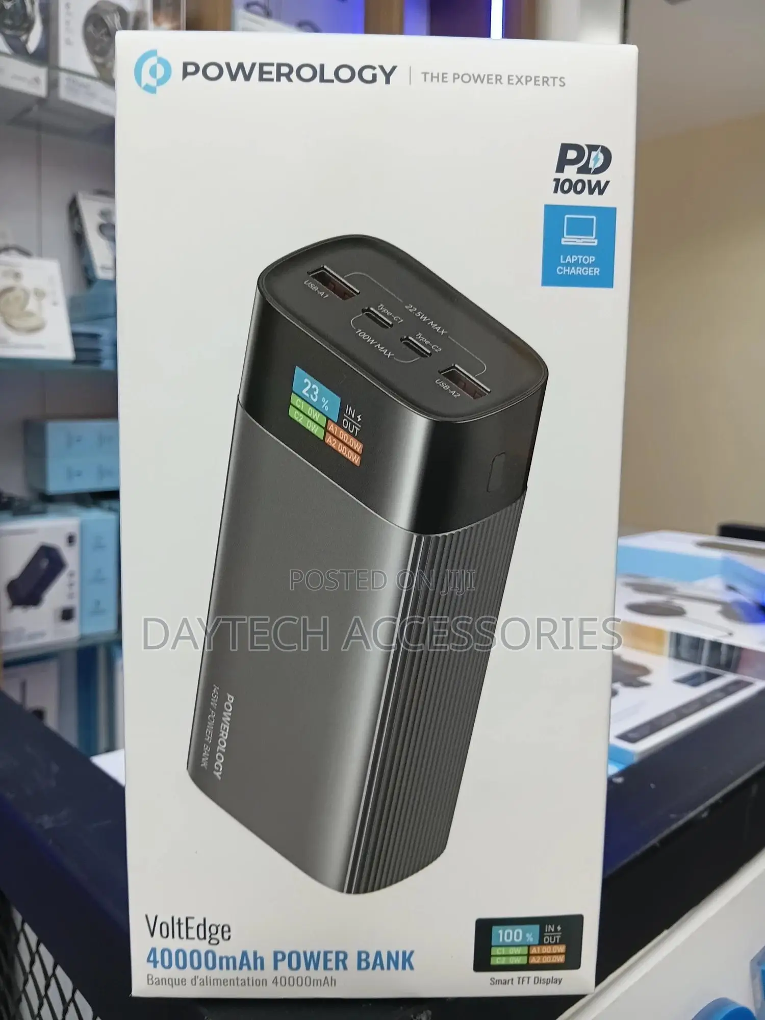 Powerolgy Voltedge 100w 40000 Mah Powerbank With TFT Display.