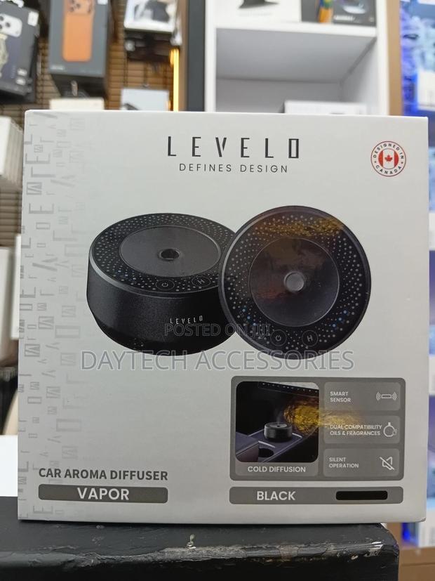 The Levelo Vapor Car Aroma Diffuser in Black. - thumbnail 2