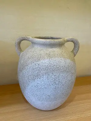 Dual Ear Handle Ancient Greek Vase Style Indoor Ceramic Pot