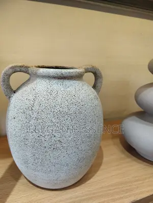Dual Ear Handle Ancient Greek Vase Style Indoor Ceramic Pot