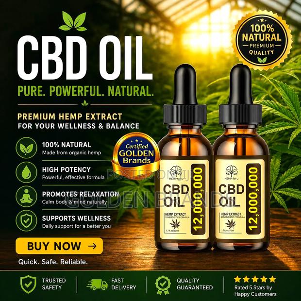 Maximum Strength CBD Oil for Total Wellness, 2 Bottle Offer 100ml