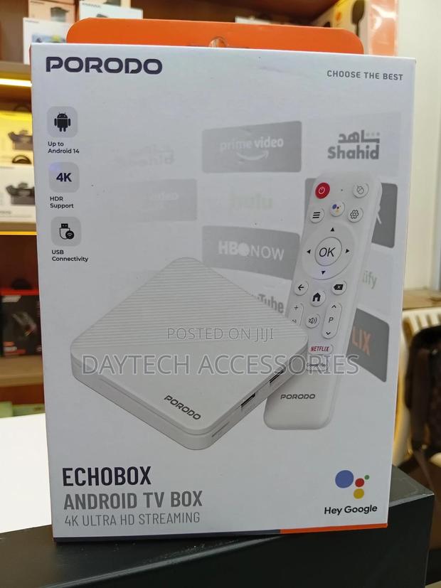 Porodo Echobox Android Tv Box Used for Ultra Hd Streaming.