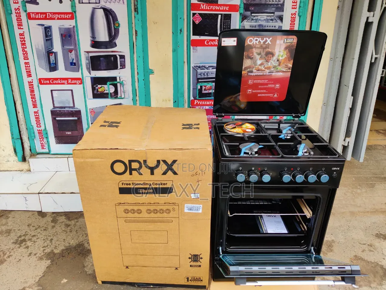 Oryx Cooker 60x60 3gas Pool Jet Burners + 1rapid Hotplate
