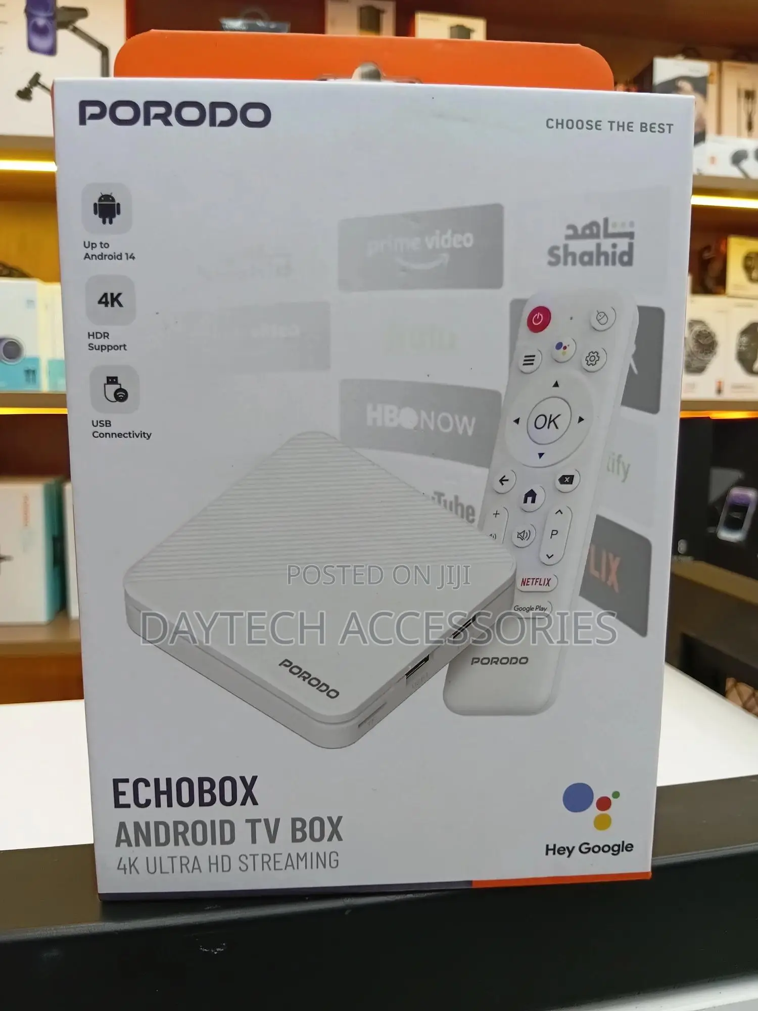 The Porodo Echobox Android Tv Box - White
