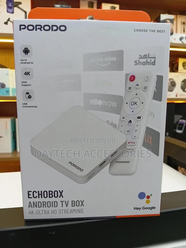 The Porodo Echobox Android Tv Box - White - thumbnail 3