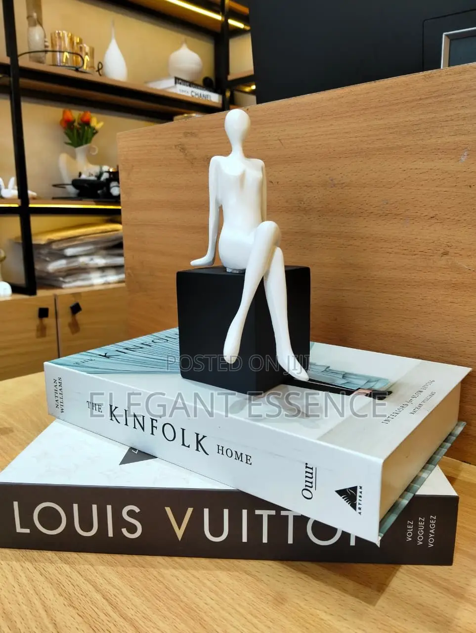 Handmade Sitting Girl Resin Figurine