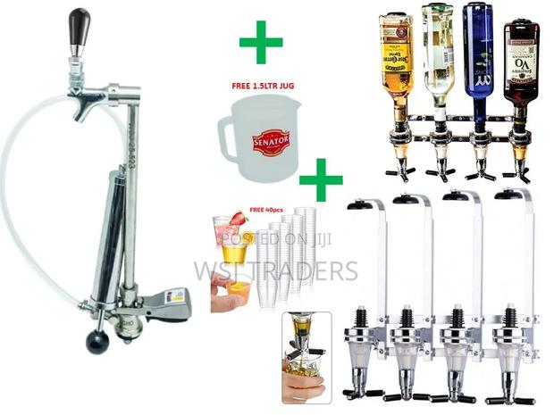 1kbl Keg Pump+ 4in1 Tot Measure 1 Jug+40pcs Shots Glass