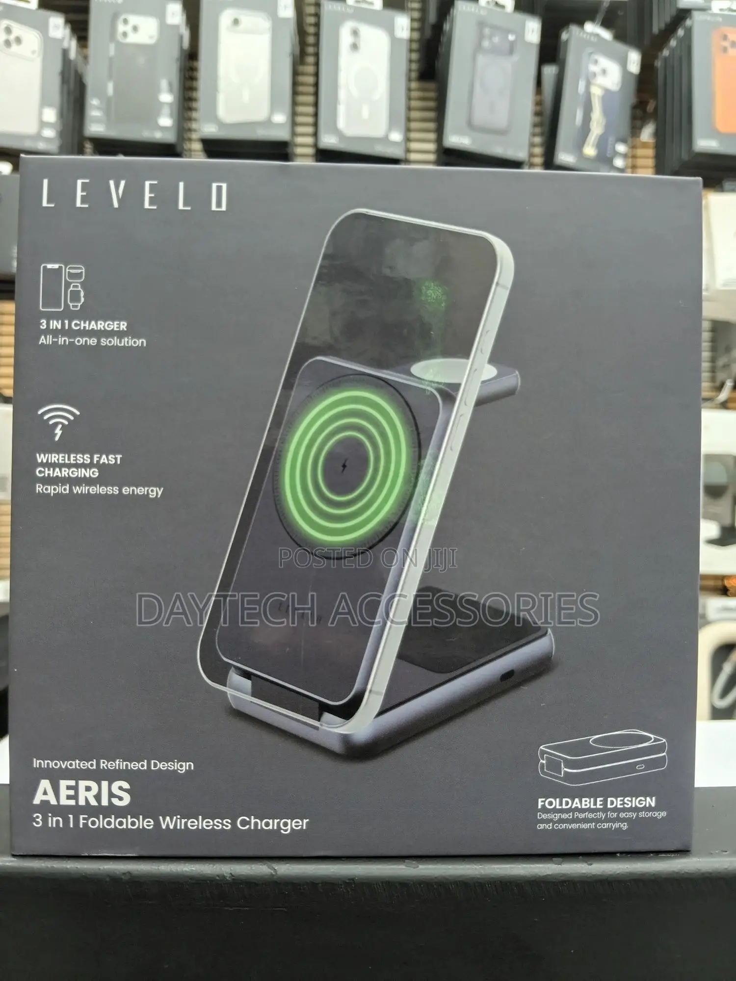 This Is a Levelo Aeris 3-in-1 Foldable Wireless Charger.