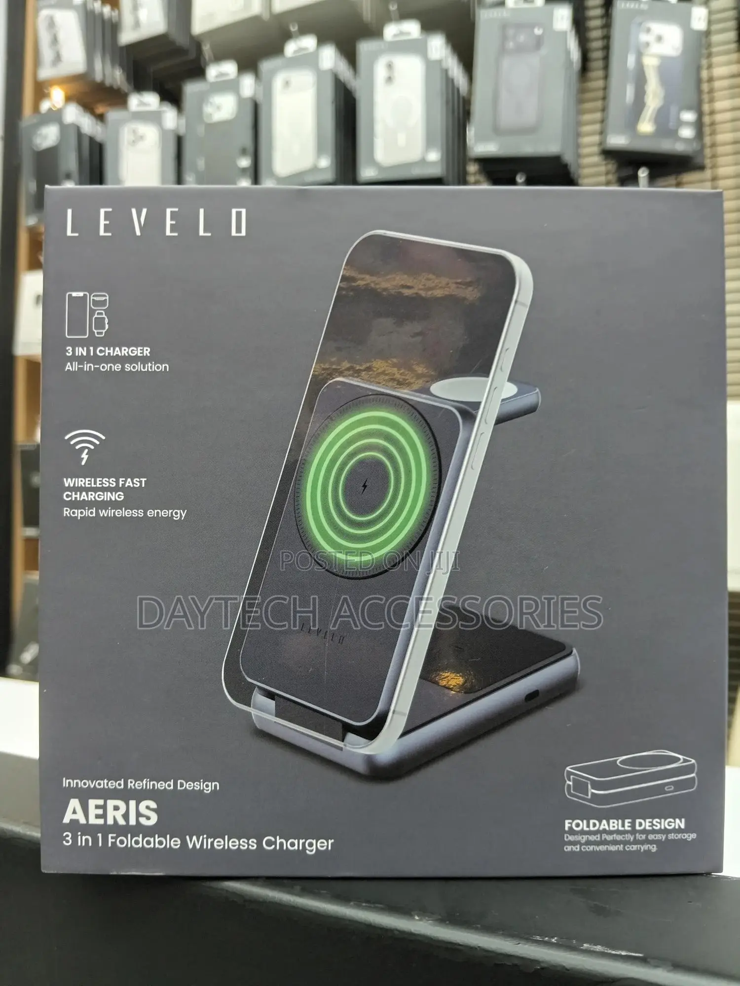 Levelo 3-in-1 Wireless Charger 15w Magsafe for iPhone,Airpods Iwatch