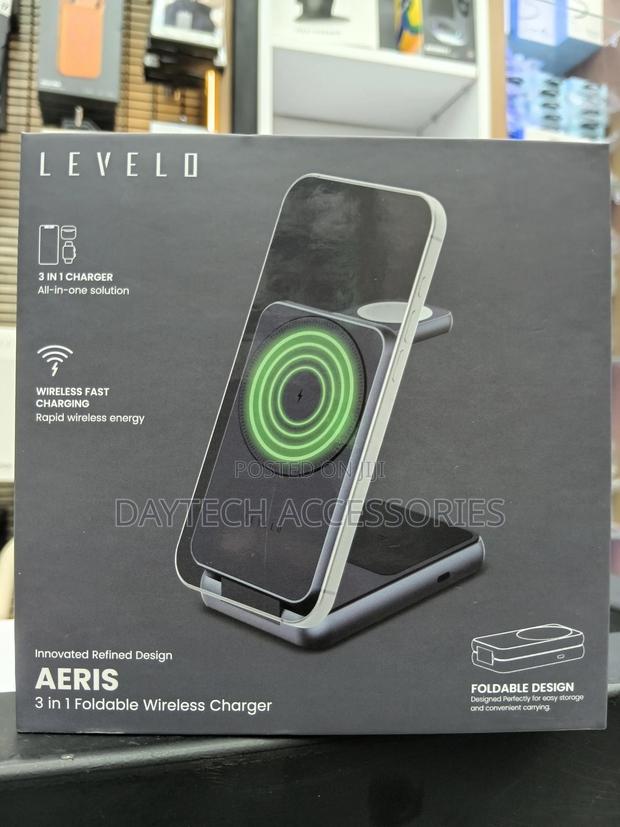 Levelo 3-in-1 Foldable Wireless Charger 15w Magsafe for iPhone