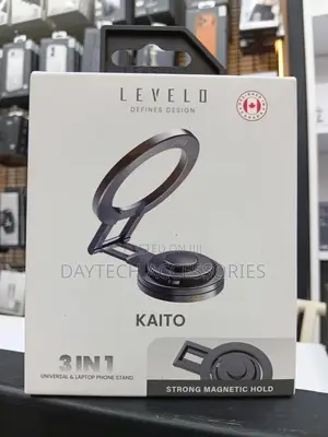 Levelo Kaito Magsafe 3 in 1 Durable Phone Holder for Laptop - Gray