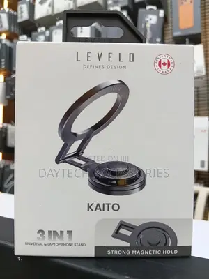 Levelo Kaito Magsafe 3 in 1 Durable Phone Holder for Laptop - Gray