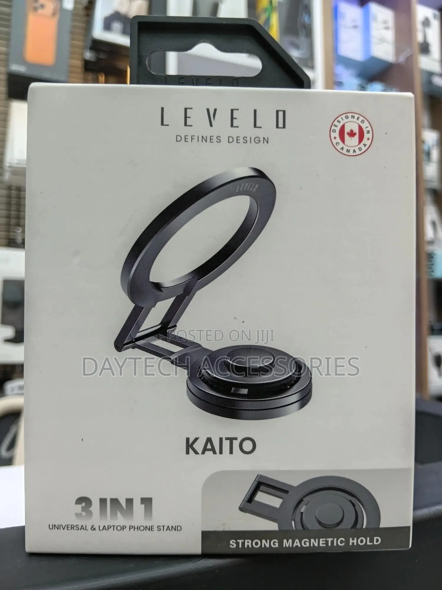 Levelo Kaito 3 in 1 Magsafe Laptop Phone Holder 360° Disc Rotation.