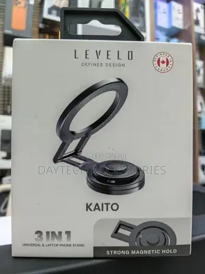Levelo Kaito 3 in 1 Magsafe Laptop Phone Holder 360° Disc Rotation.