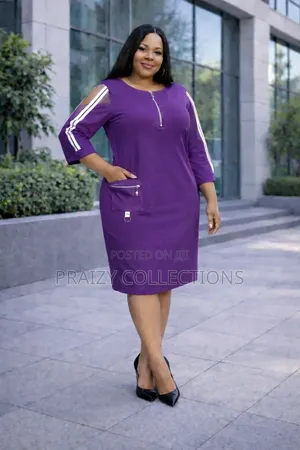 Elegant Straight Dress With Front Pocket