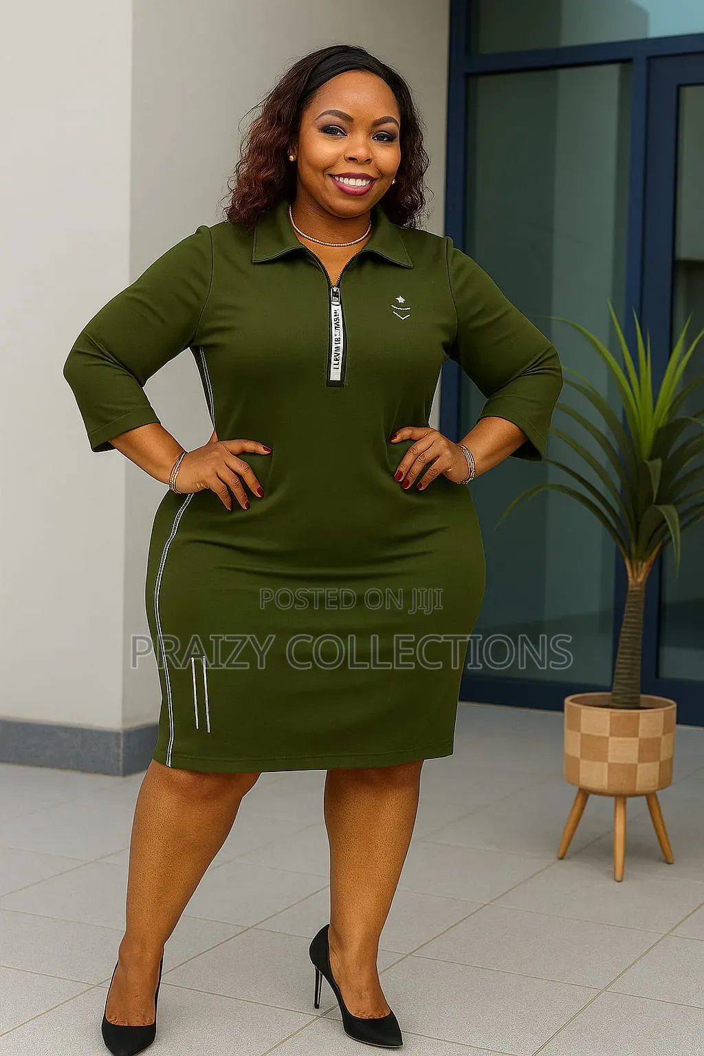 Senori Shirt Dress With Front Zip