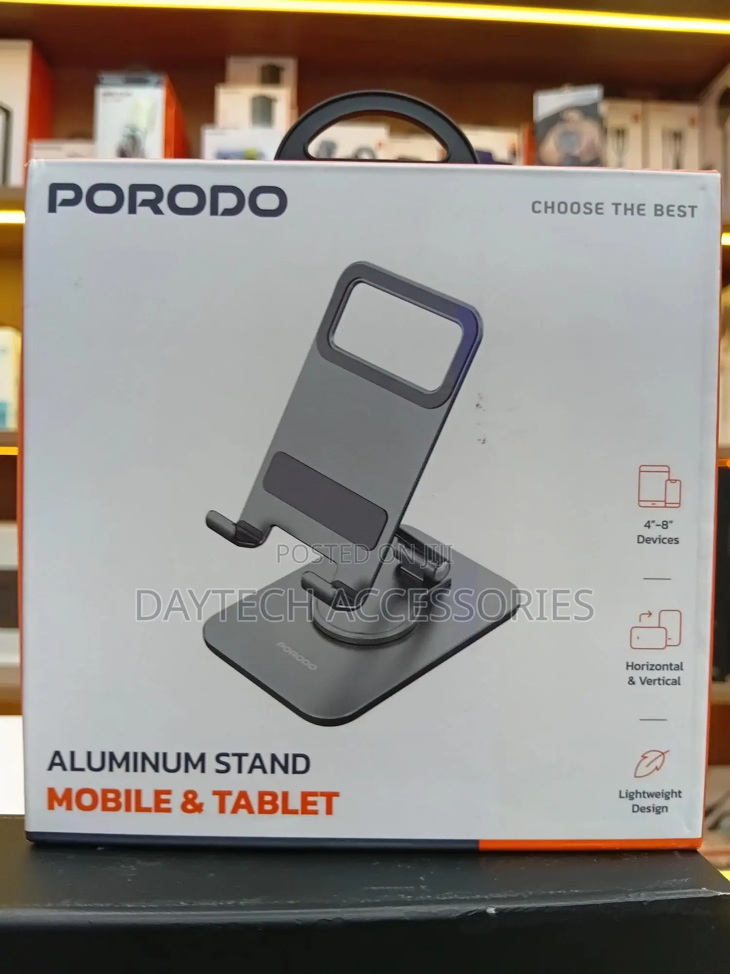 This Is a Porodo Aluminum Mobile Tablet Stand