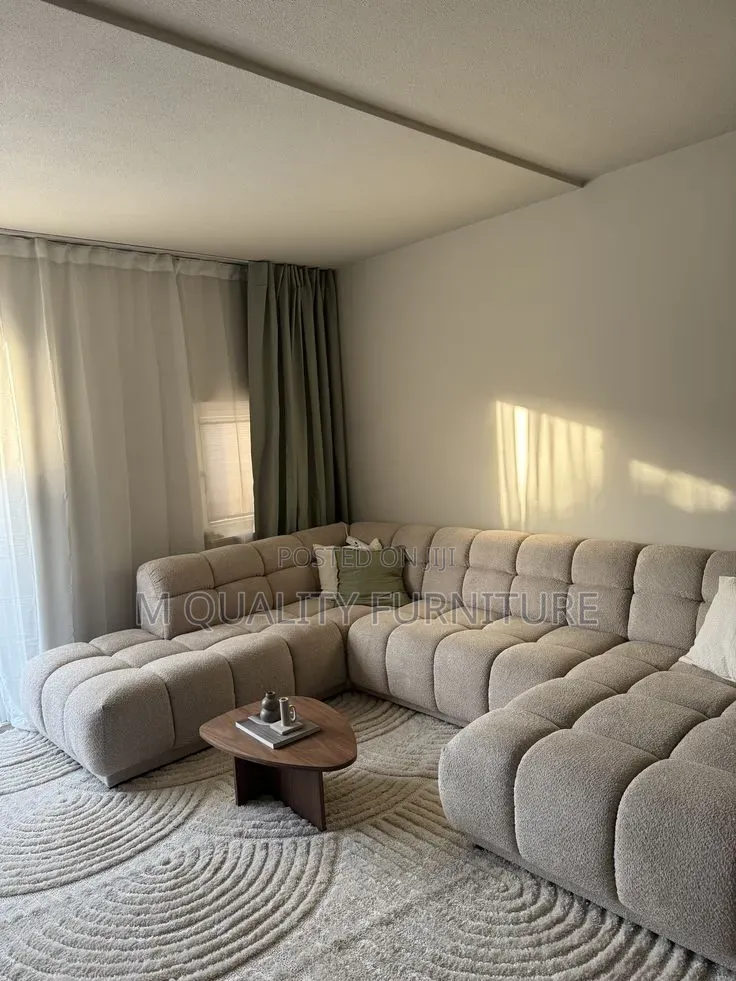 A Modern U Shape Bubble Sofas -Brown 9 Seater