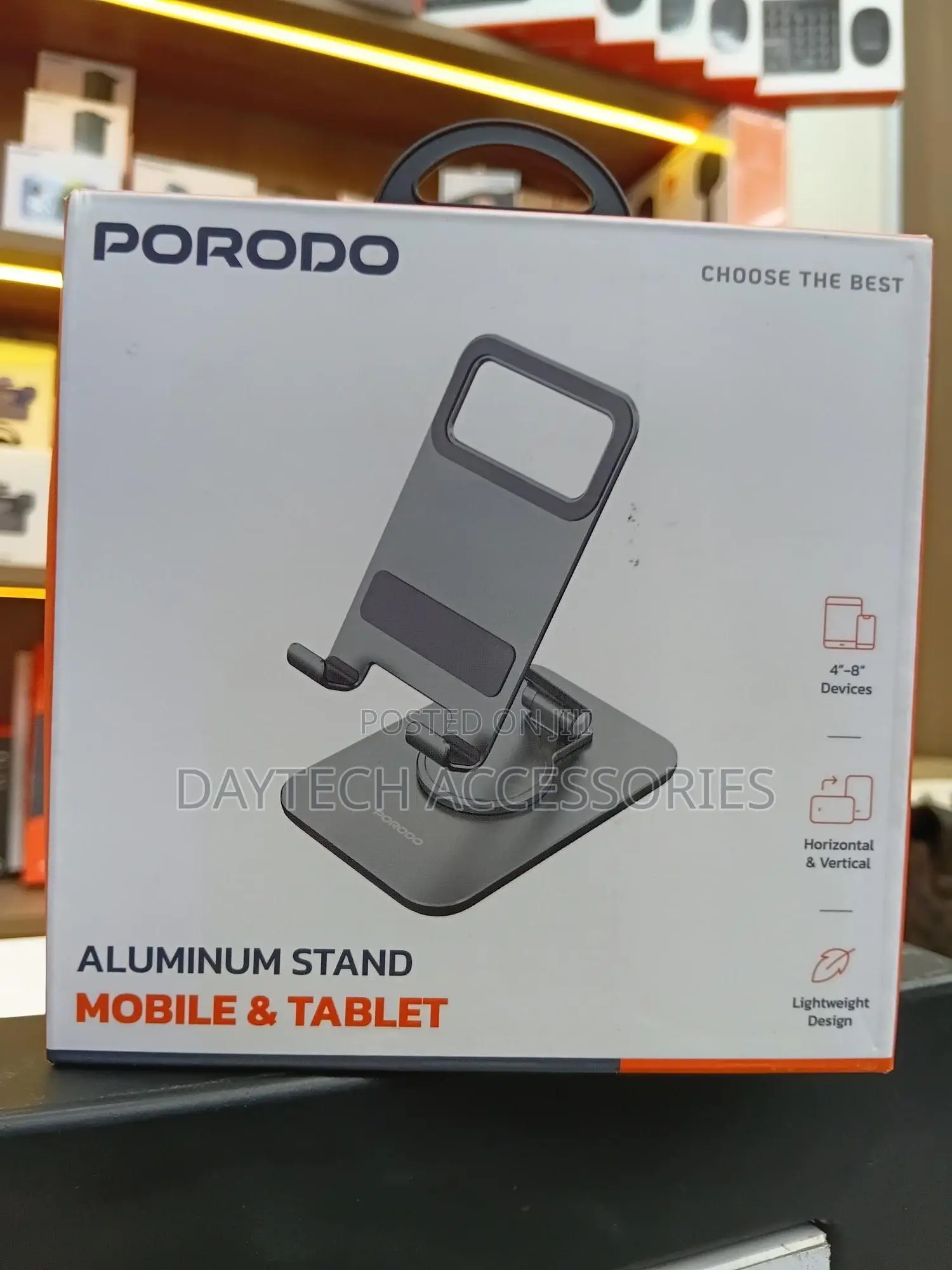 This Is a Porodo Aluminum Mobile Tablet Stand