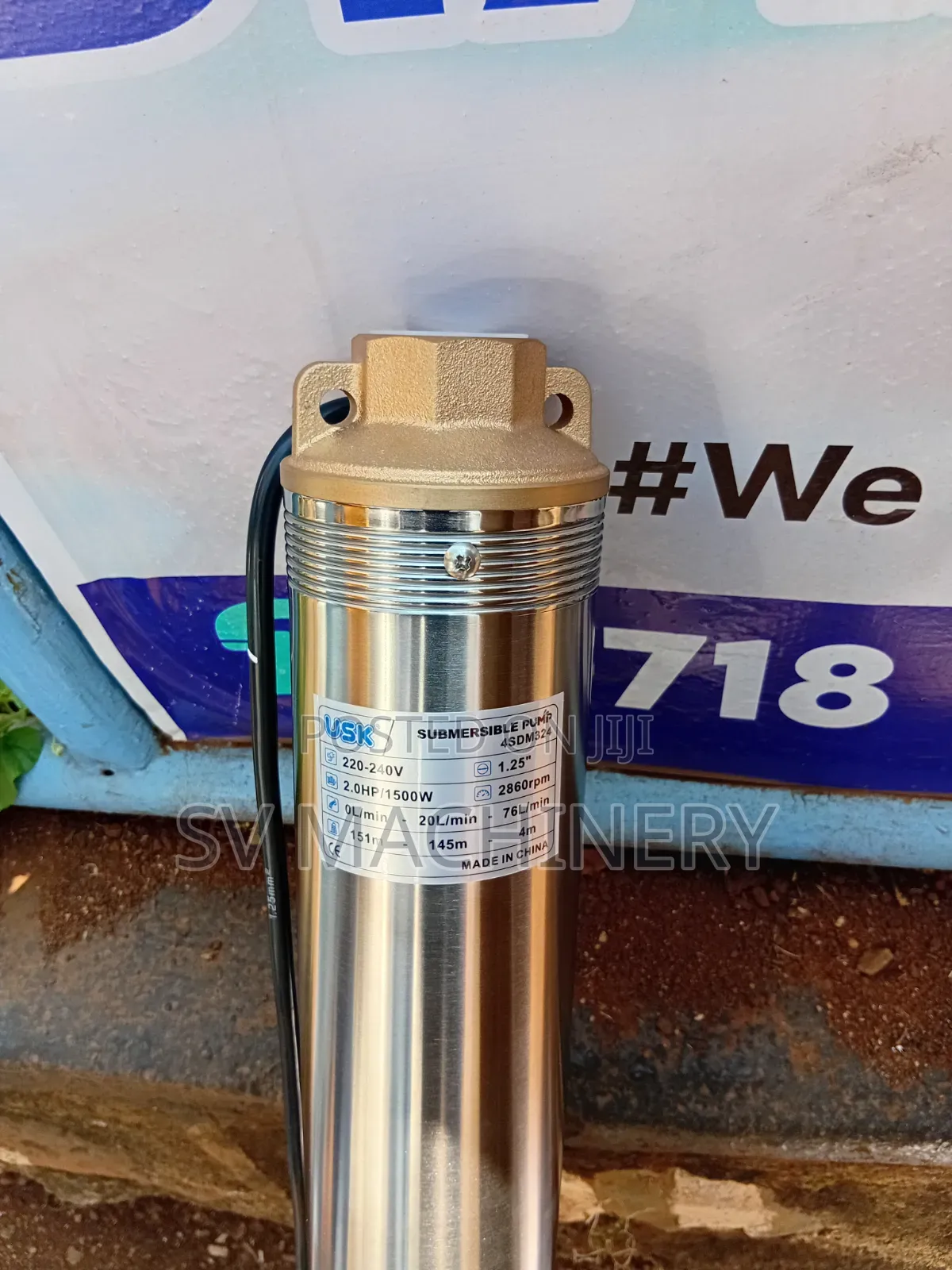 Heavy Duty Deep Well Electric Submersible Pump 2.0hp