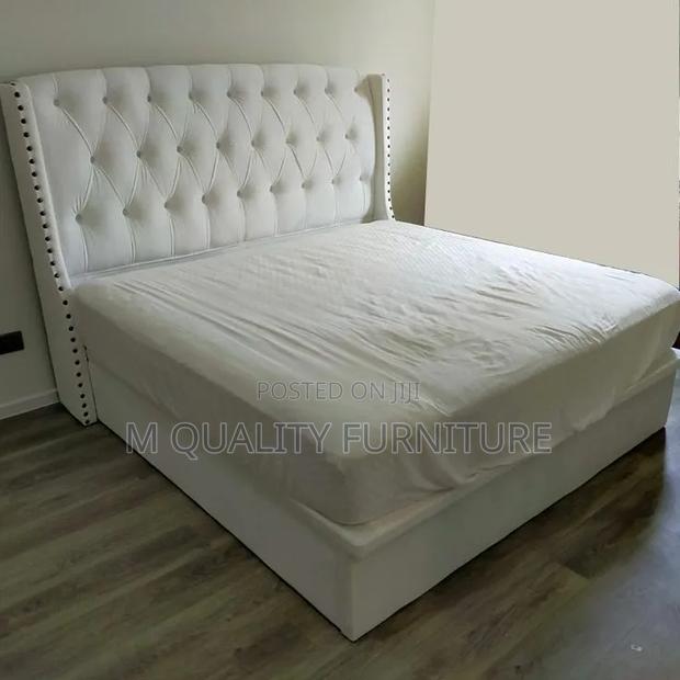 White. Chesterfield Queen Size Beds - main view