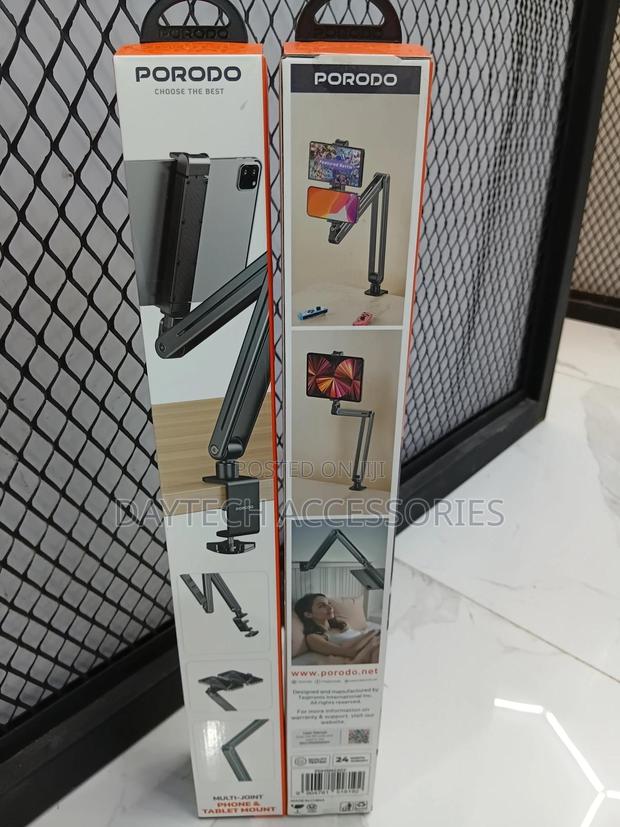 Porodo Multi-Joint Phone Tablet Mount. - thumbnail 2