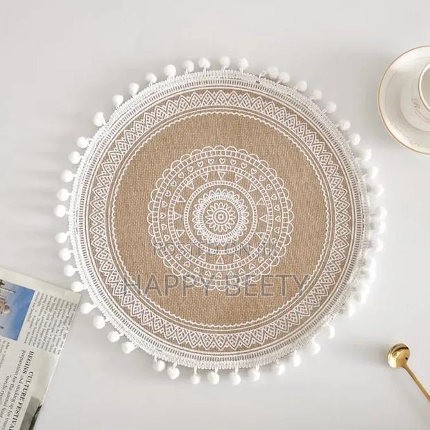 *New Boho Woven Jute Placemats Tassels Mats - thumbnail 2