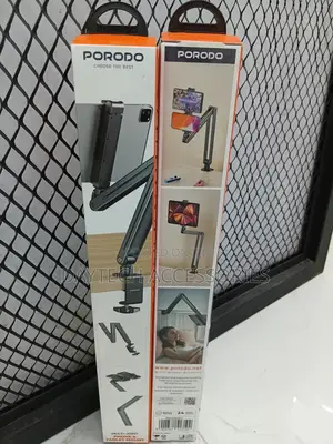 Porodo Multi-Joint Phone Tablet Mount With Flexible Viewing Angle