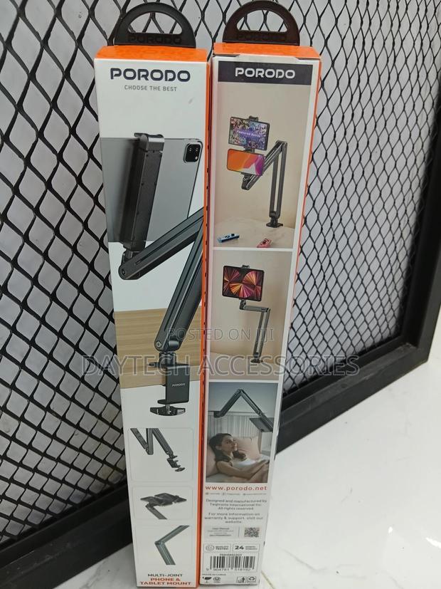 Porodo Multi-Joint Phone Tablet Mount With Flexible Viewing Angle - thumbnail 2