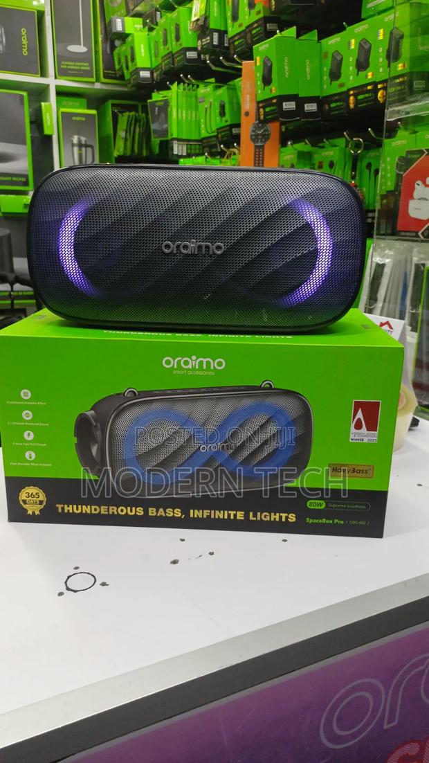 Oraimo Spacebox Pro – 80w Powerhouse Party Speaker With Karaoke