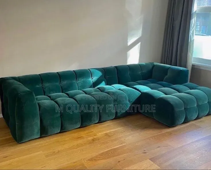 Cozy and Classy-Gren Bubble L Shape Sofa