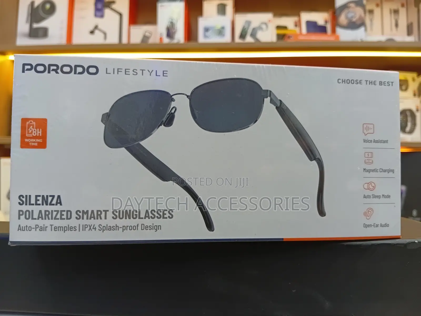 The Porodo Lifestyle Silenza Polarized Smart Sunglasses.