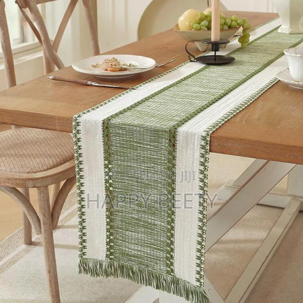 *Nordic Boho Striped Table Runner - - thumbnail 3