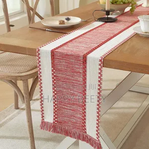*Nordic Boho Striped Table Runner -