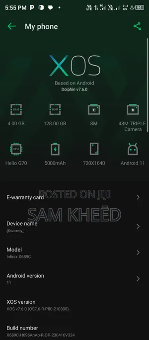 Infinix Hot 10T 128 GB Blue