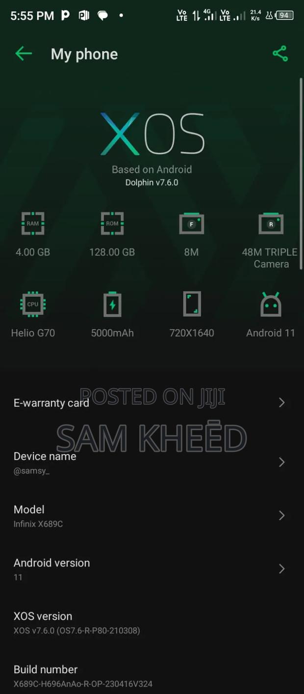 Infinix Hot 10T 128 GB Blue - thumbnail 3