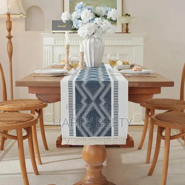 Elegant Modern Table Runner With Tassel - thumbnail 2