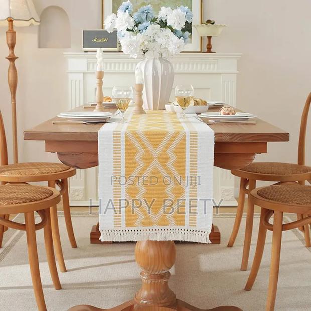 Elegant Modern Table Runner With Tassel - thumbnail 3