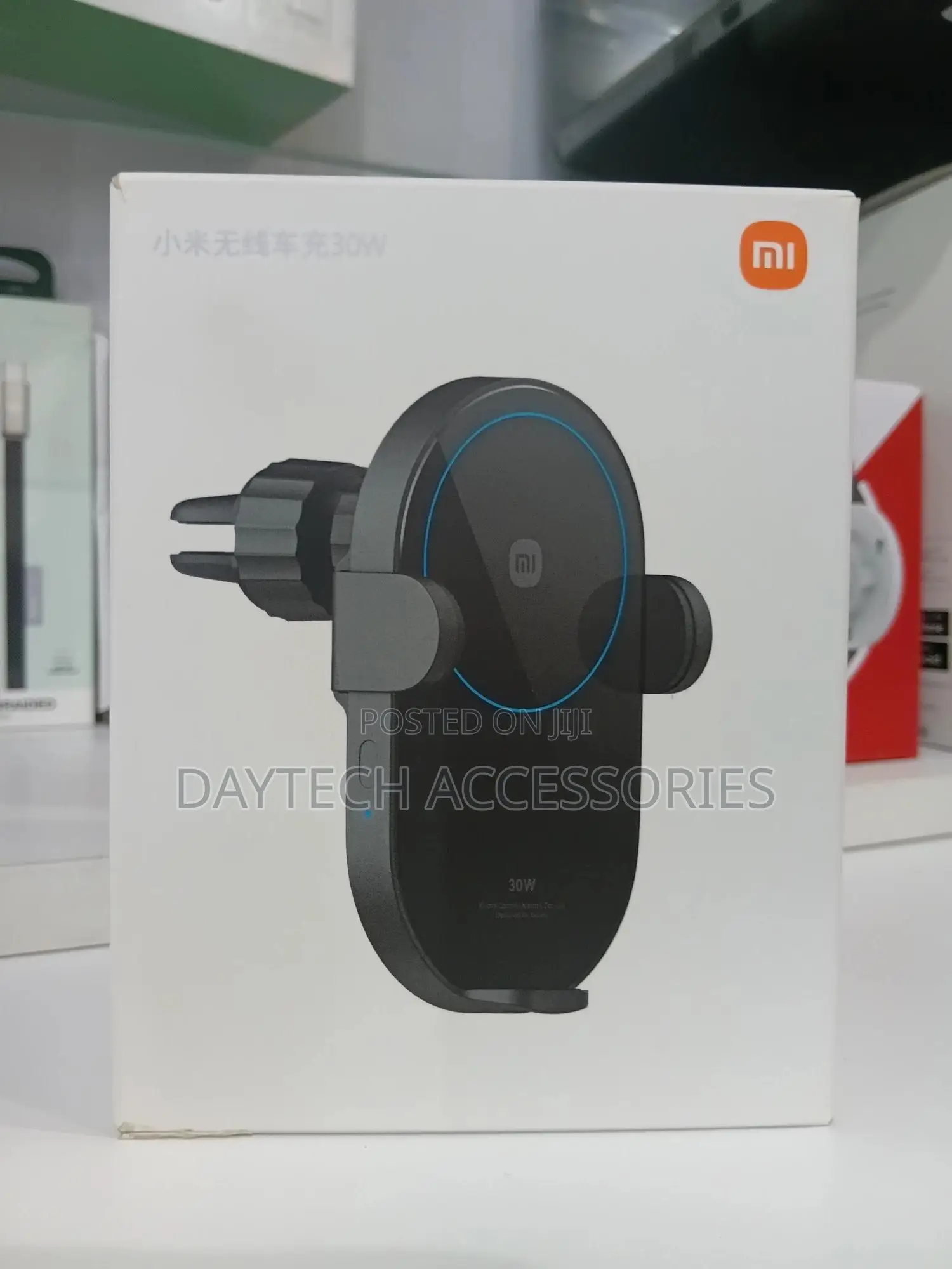 Xiaomi Mi Wireless Car Charger 30w Max Qi Auto Pinch - Black