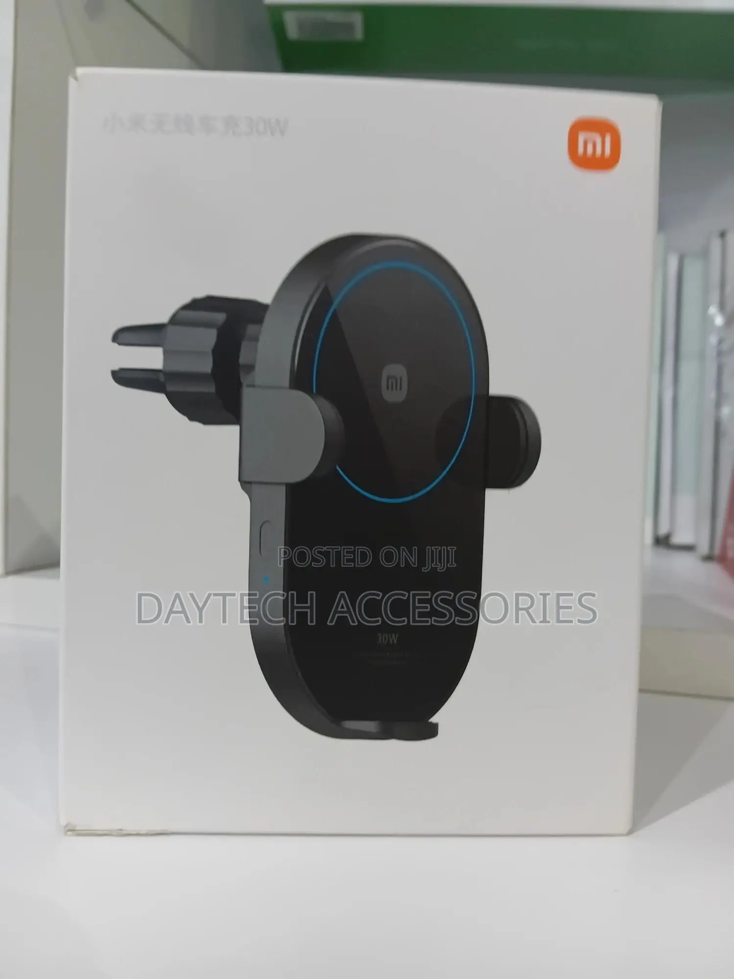 Xiaomi Mi Wireless Car Charger 30w Max Qi Auto Pinch - Black
